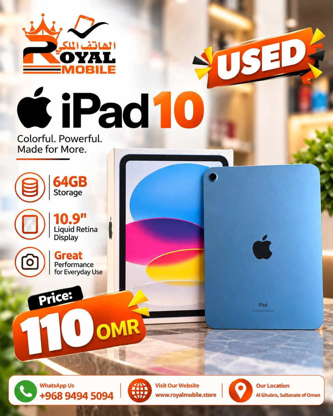 Apple iPad 10 64GB Used