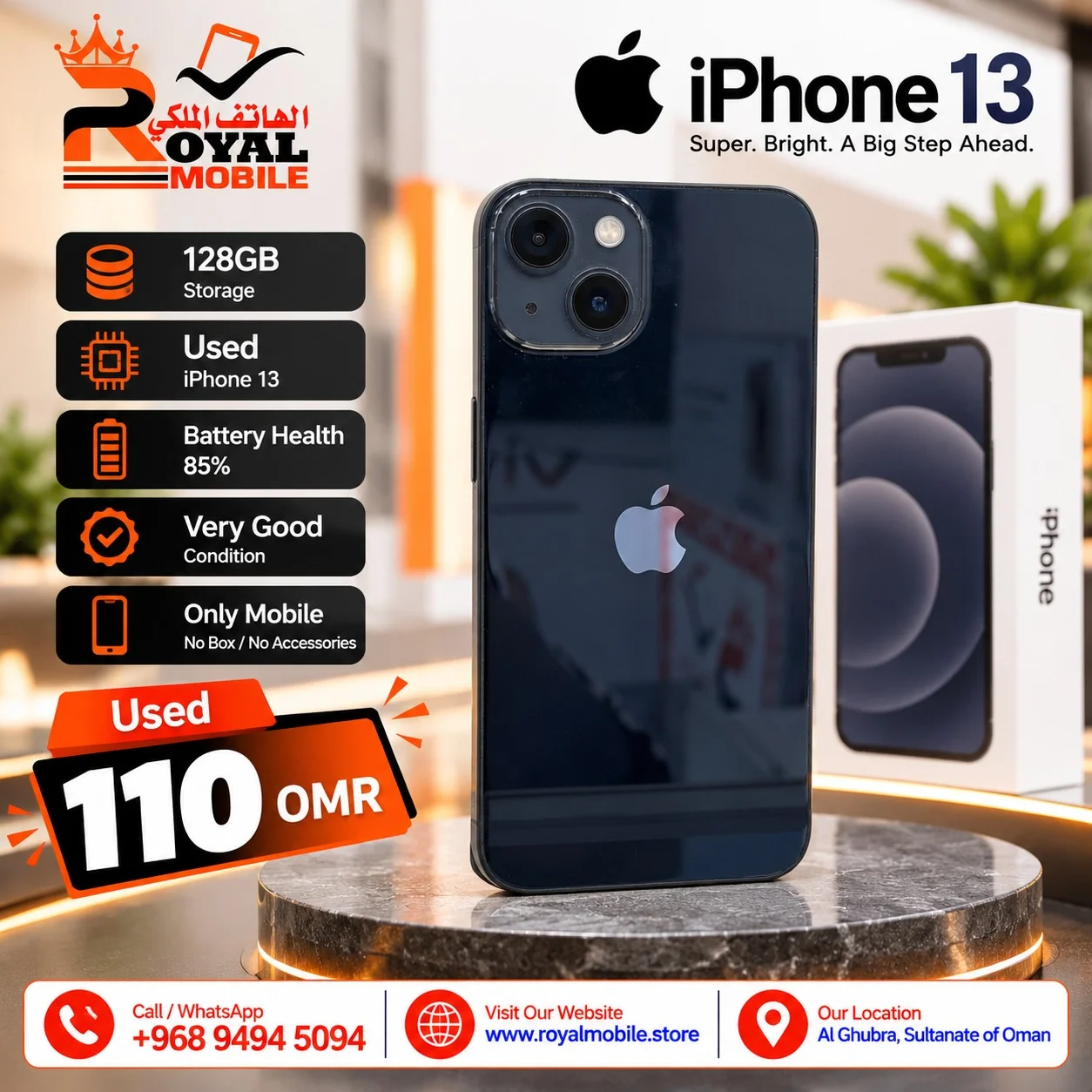 Apple iPhone 13 128GB Blue Battery Health 85%