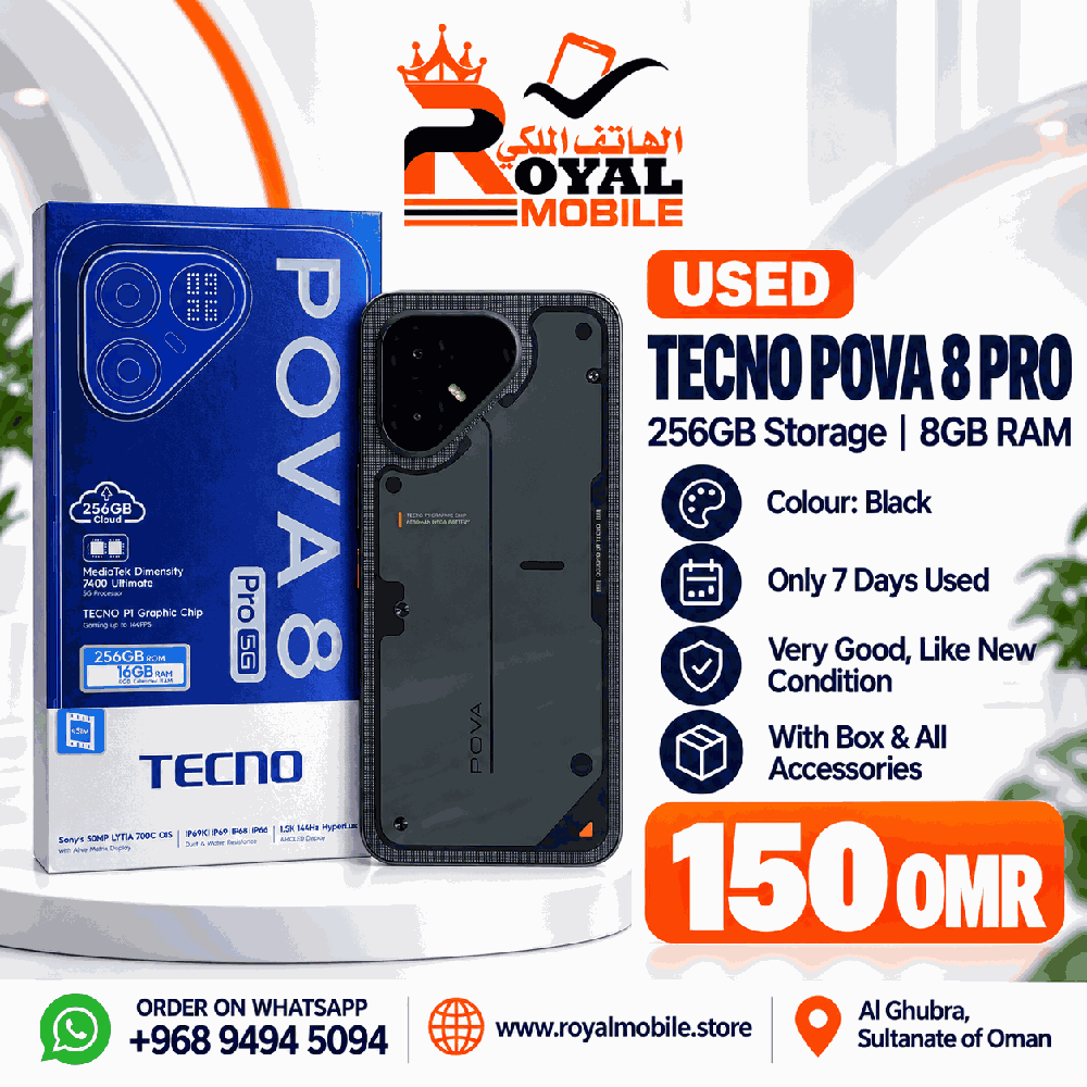 Tecno Pova 8 Pro 256GB (Used)