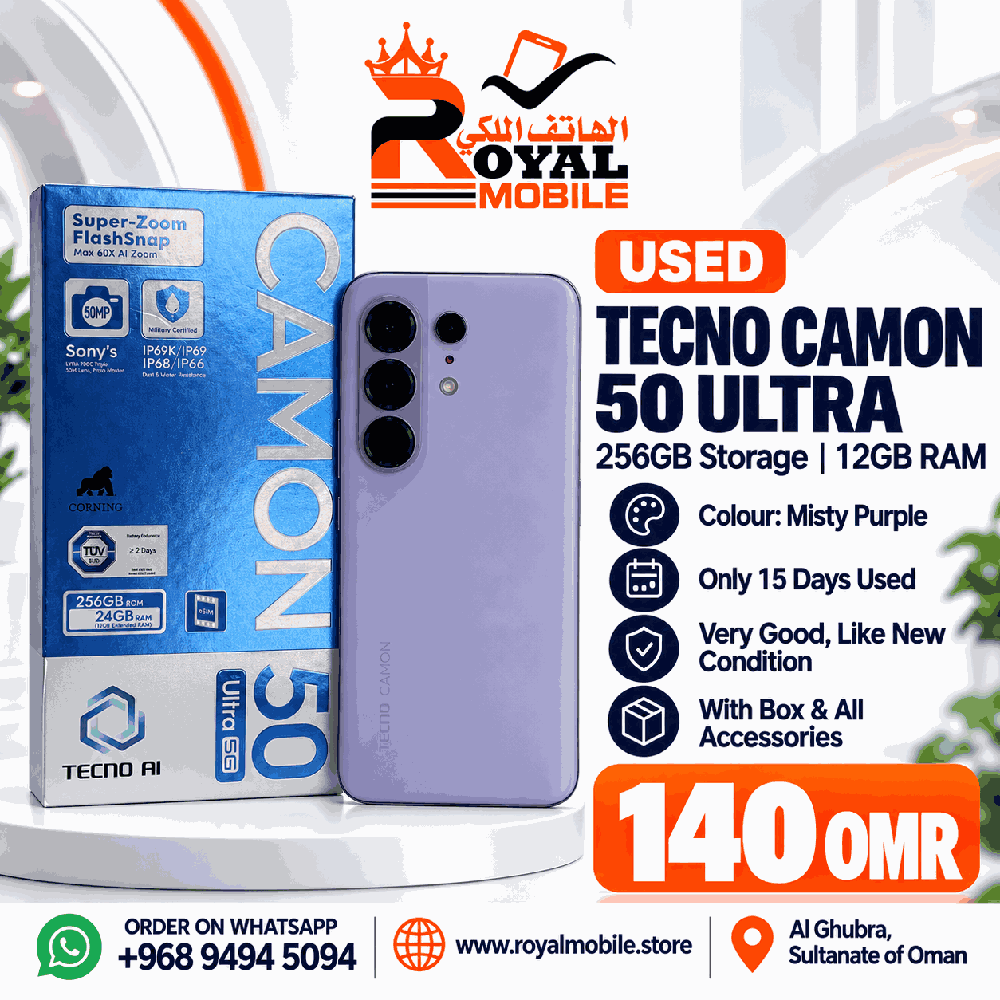 Tecno Camon 50 Ultra 256GB (Used)