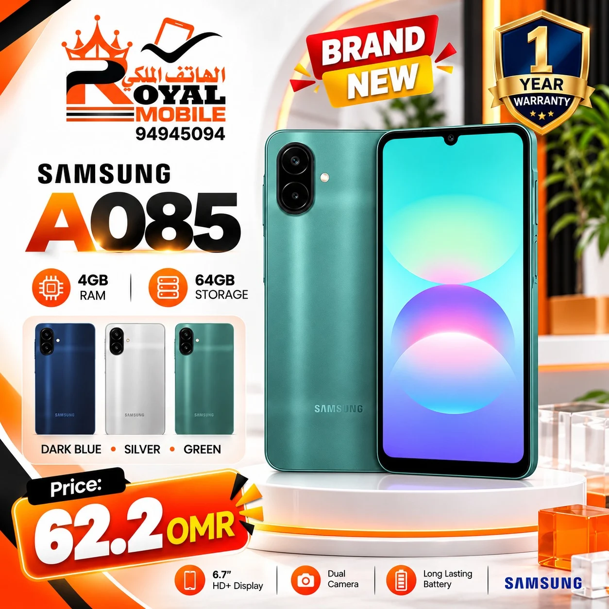 Samsung Galaxy A085 4GB RAM 64GB Storage