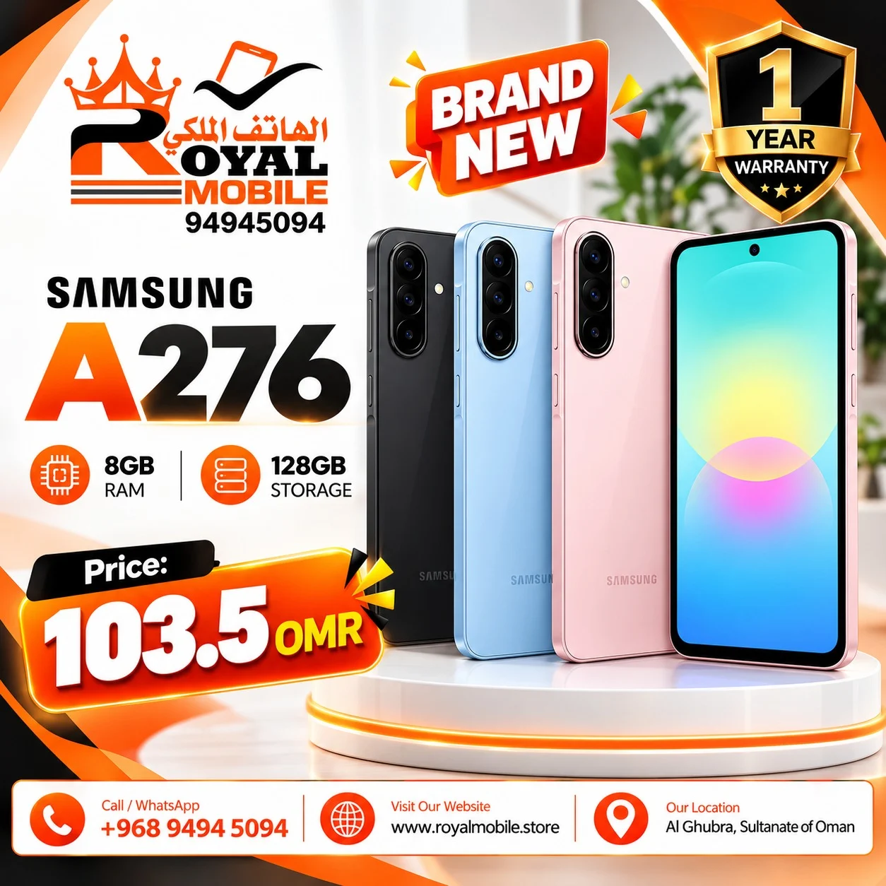 Samsung Galaxy A276 8GB RAM 128GB Storage