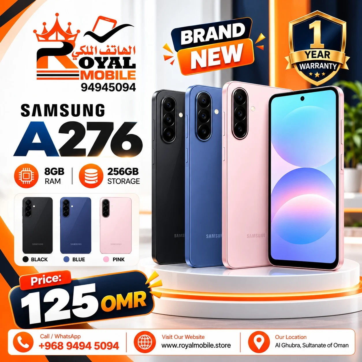 Samsung Galaxy A276 8GB RAM 256GB Storage