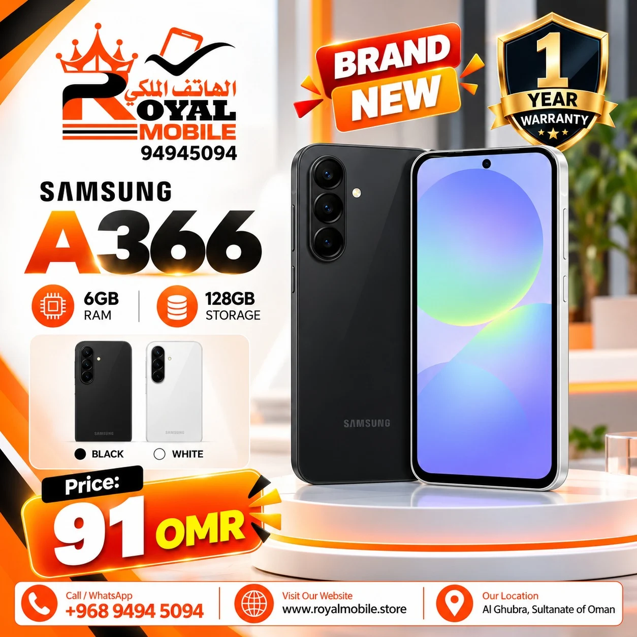 Samsung Galaxy A366 6GB RAM 128GB Storage