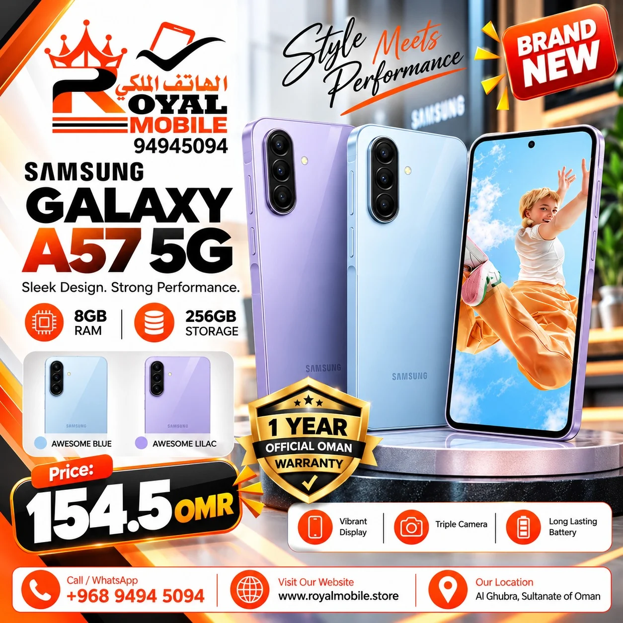 Samsung Galaxy A576 8GB RAM 256GB Storage